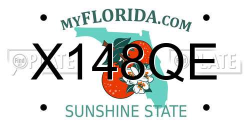X148QE Florida License Plate