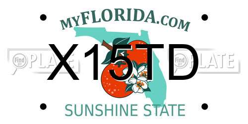 X15TD Florida License Plate