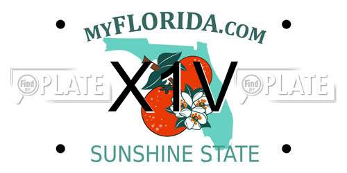 X1V Florida License Plate