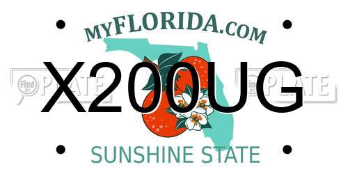 X200UG Florida License Plate