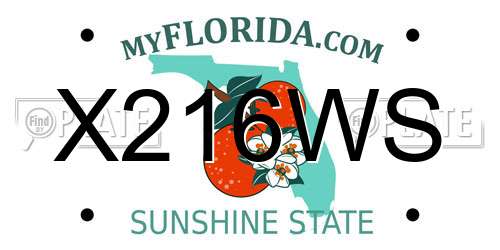 X216WS Florida License Plate