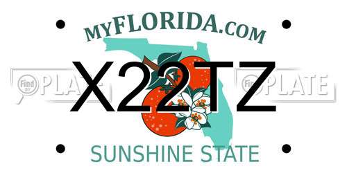 X22TZ Florida License Plate