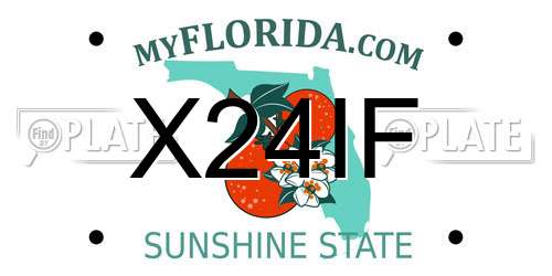 X24IF Florida License Plate