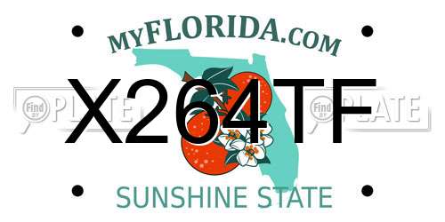 X264TF Florida License Plate