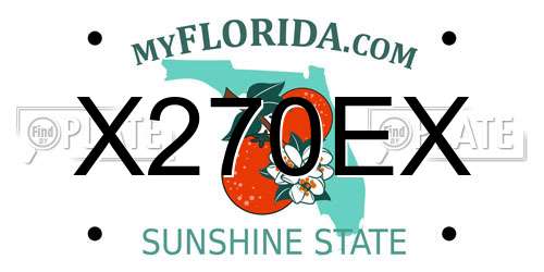 X270EX Florida License Plate