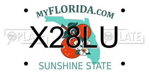 X28LU Florida License Plate