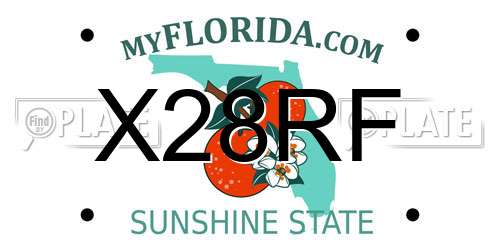X28RF Florida License Plate
