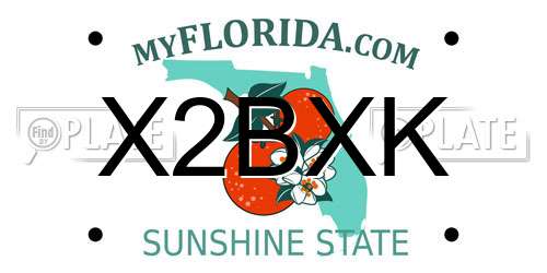 X2BXK Florida License Plate