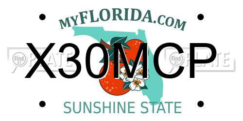 X30MCP Florida License Plate