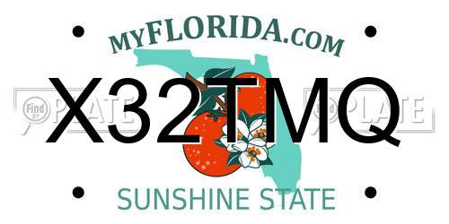 X32TMQ Florida License Plate