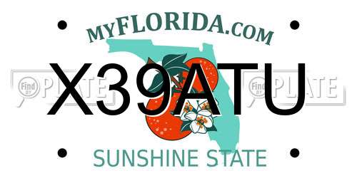 X39ATU Florida License Plate