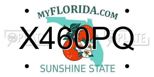 X460PQ Florida License Plate