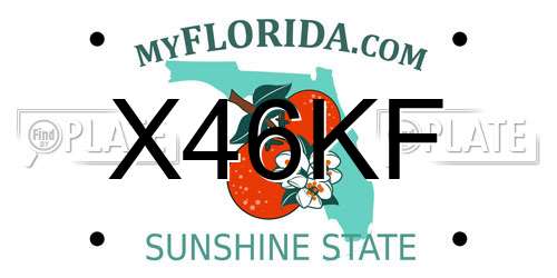 X46KF Florida License Plate