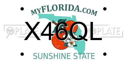 X46QL Florida License Plate