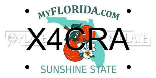 X4CRA Florida License Plate