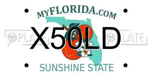 X50LD Florida License Plate