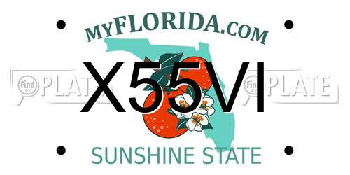X55VI Florida License Plate