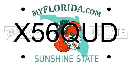 X56QUD Florida License Plate