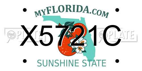 X5721C Florida License Plate