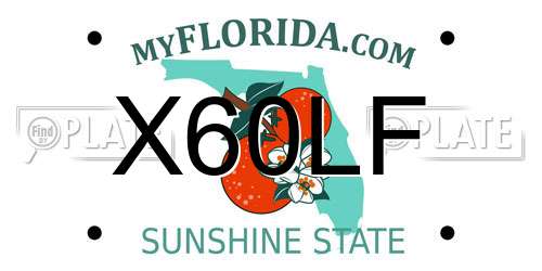 X60LF Florida License Plate