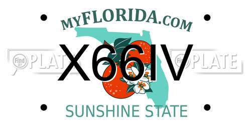 X66IV Florida License Plate