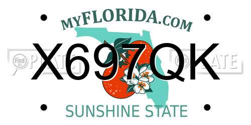 X697QK Florida License Plate