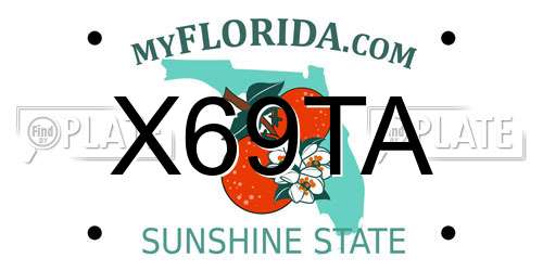 X69TA Florida License Plate