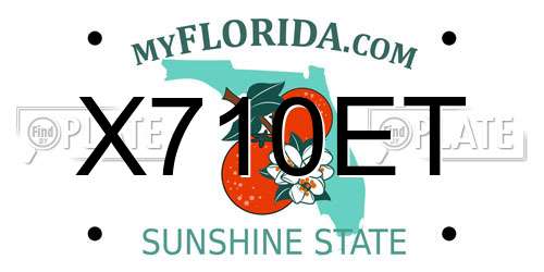 X710ET Florida License Plate