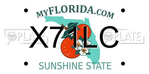 X71LC Florida License Plate