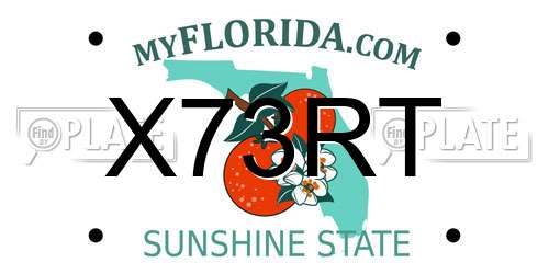 X73RT Florida License Plate