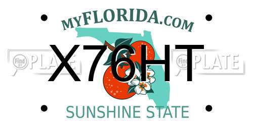 X76HT Florida License Plate