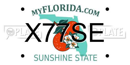X77SE Florida License Plate