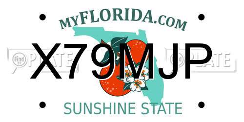 X79MJP Florida License Plate
