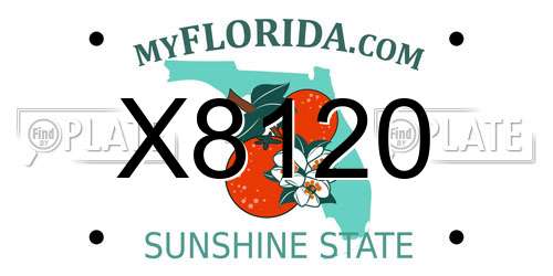 X8120 Florida License Plate