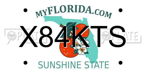 X84KTS Florida License Plate