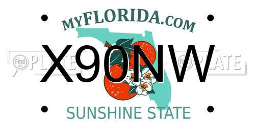 X90NW Florida License Plate