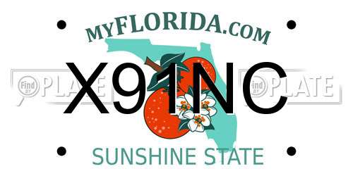 X91NC Florida License Plate