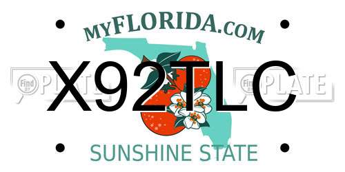 X92TLC Florida License Plate