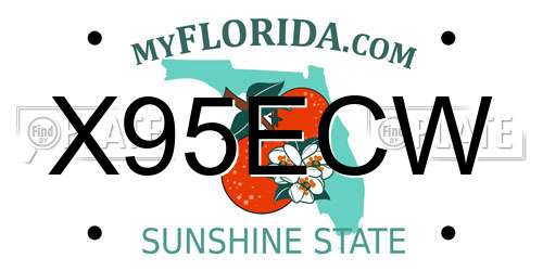X95ECW Florida License Plate