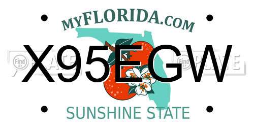 X95EGW Florida License Plate