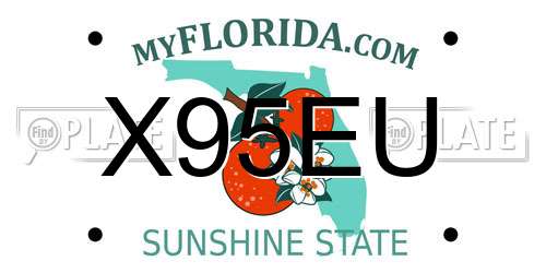 X95EU Florida License Plate