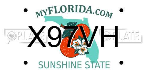 X97VH Florida License Plate