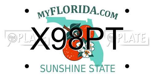X98PT Florida License Plate