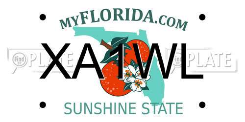XA1WL Florida License Plate