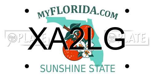 XA2LG Florida License Plate