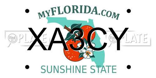 XA3CY Florida License Plate