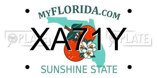 XA71Y Florida License Plate