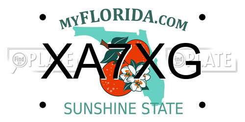 XA7XG Florida License Plate