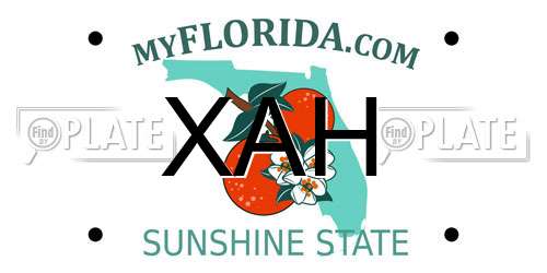 XAH Florida License Plate