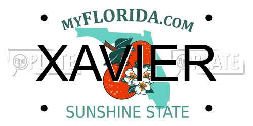 XAVIER Florida License Plate